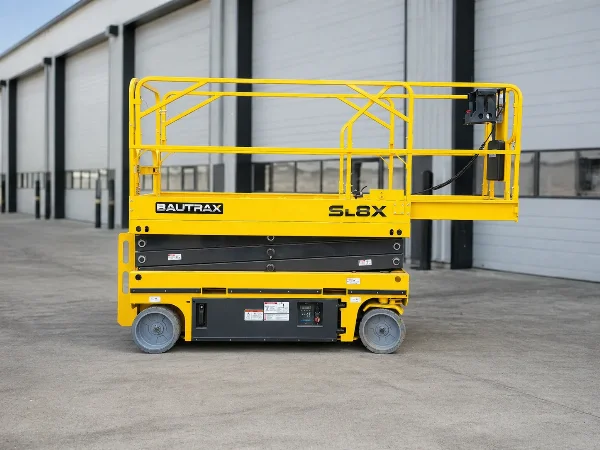 ножична вишка BAUTRAX SL8X - страничен профил разширена платформа.