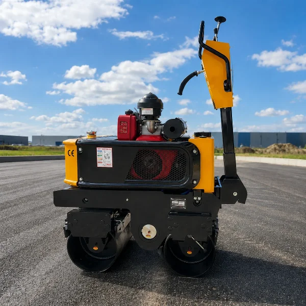 Side view of the Bautrax WBR08 showing handle, engine side and compact roller body.